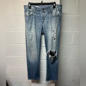 GAP Blue Straight Leg Jeans with Natural Fading